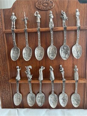 1979 Franklin Mint Fairy Tale Pewter Spoon Collection